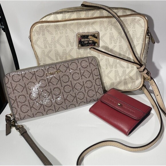 Lot of 3 Assorted Michael Kors Calvin Klein Project Bags Purses AS IS *READ* - Picture 1 of 16